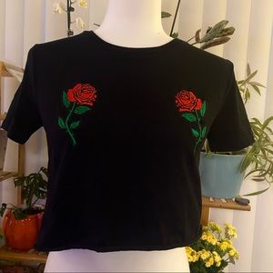Forever 21 Rose Crop Top